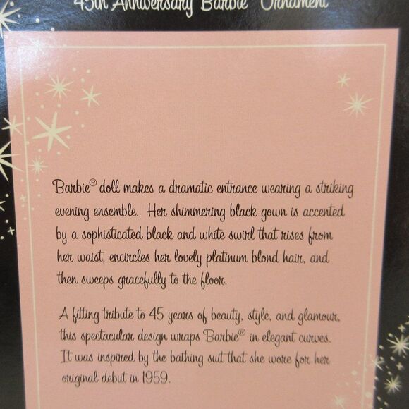 HALLMARK Christmas Keepsake Ornament 45th Anniversary BARBIE Lighted Stand‎ 2004 - Picture 13 of 16